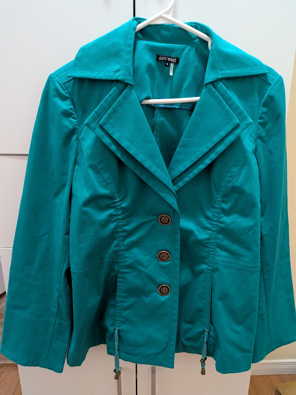 600 West Teal Single-Breasted Tailored Women's Blazer